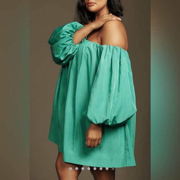 MARE MARE ANTHROPOLOGIE PUFF SLEEVE OFF THE SHOULDER MINI DRESS XXS - Picture 8 of 16